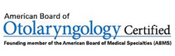 American Board of Otolaryngology Certification seal